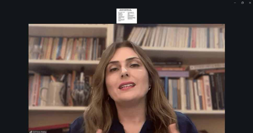 Prof. Gül Esra Atalay: “If we cannot say it face to face, we should not say it online either”