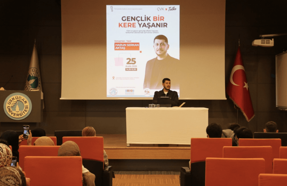 Harun Serkan Aktaş Meets Üsküdar University Youth at ÇVKxTALKS