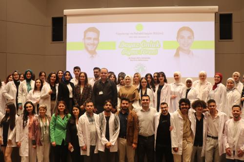 Future physiotherapists wore their white coats at the ceremony